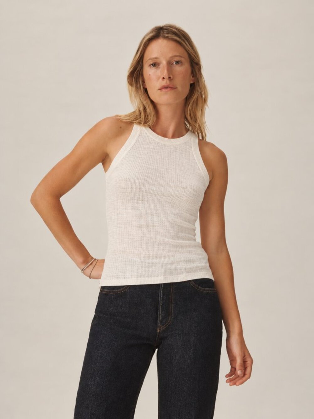 Buck Mason Costal Linen Rib Tank NWT
